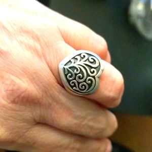 Silver Heart Ring Size 7